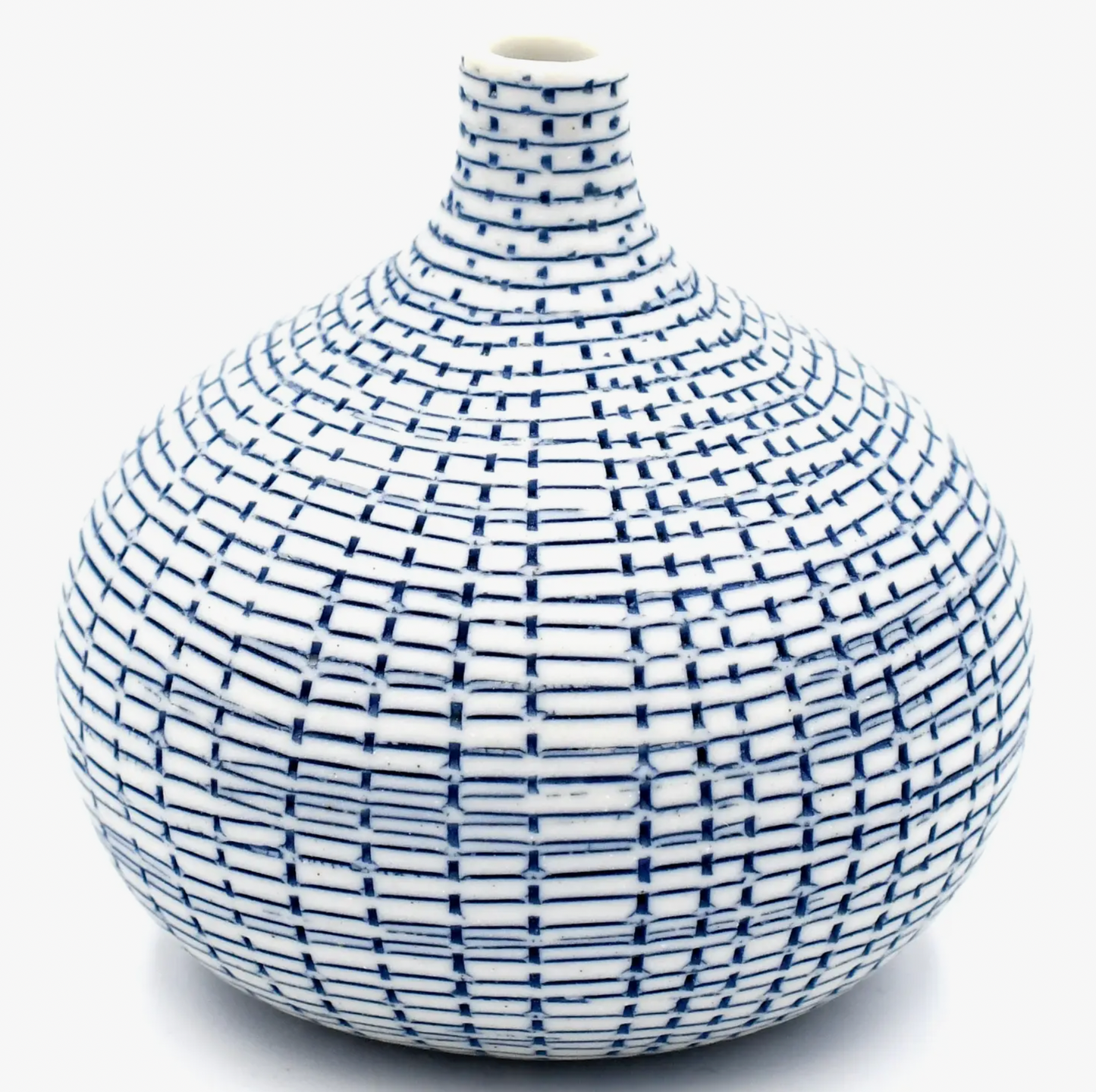Blue and White Tiny Bud Vase