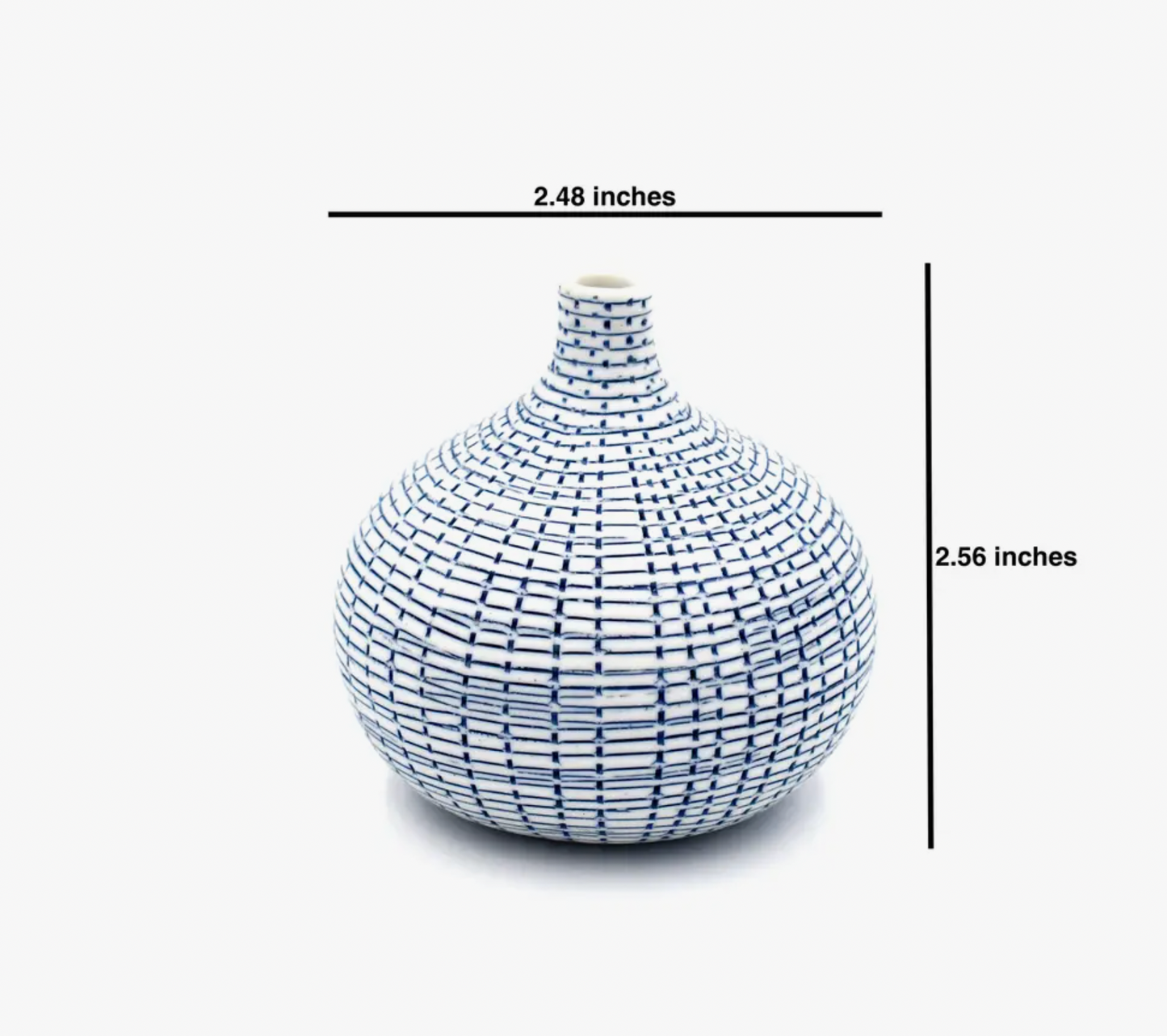 Blue and White Tiny Bud Vase