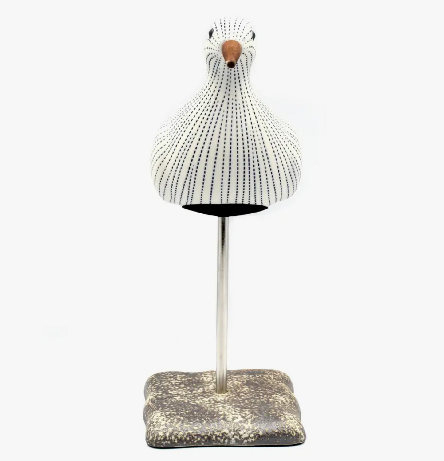 Blue and White Seagull Sculpture