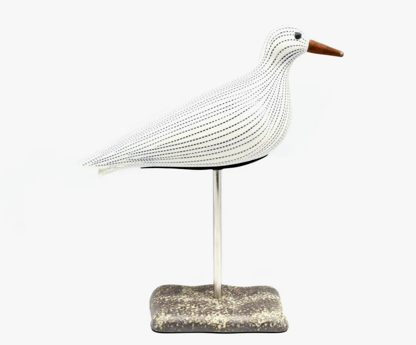 Blue and White Seagull Sculpture
