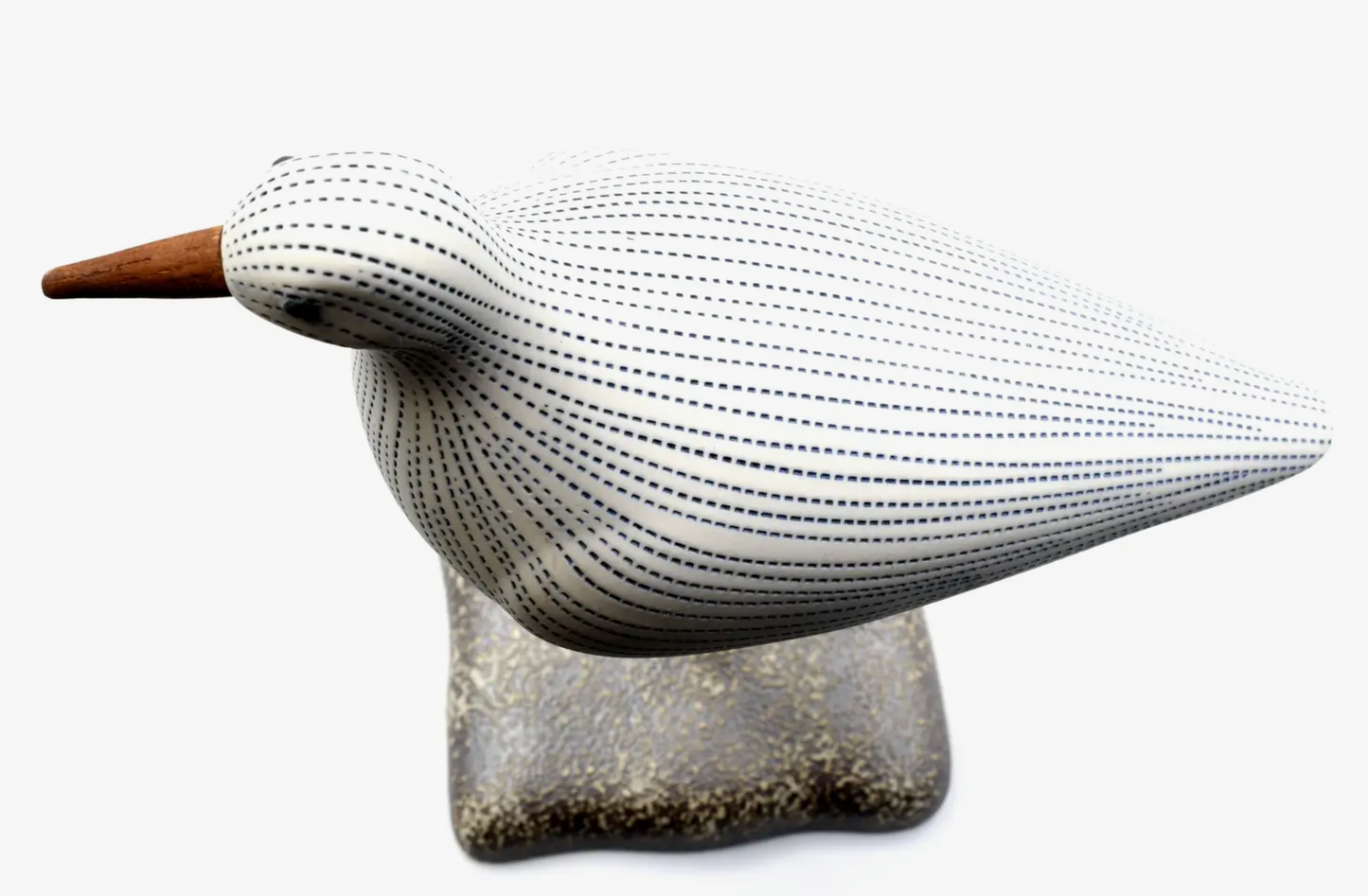 Blue and White Seagull Sculpture