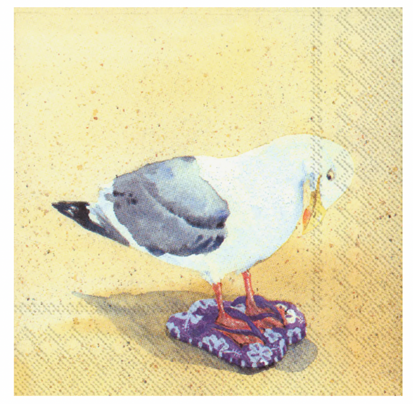 Funny Seagull Flip Flops