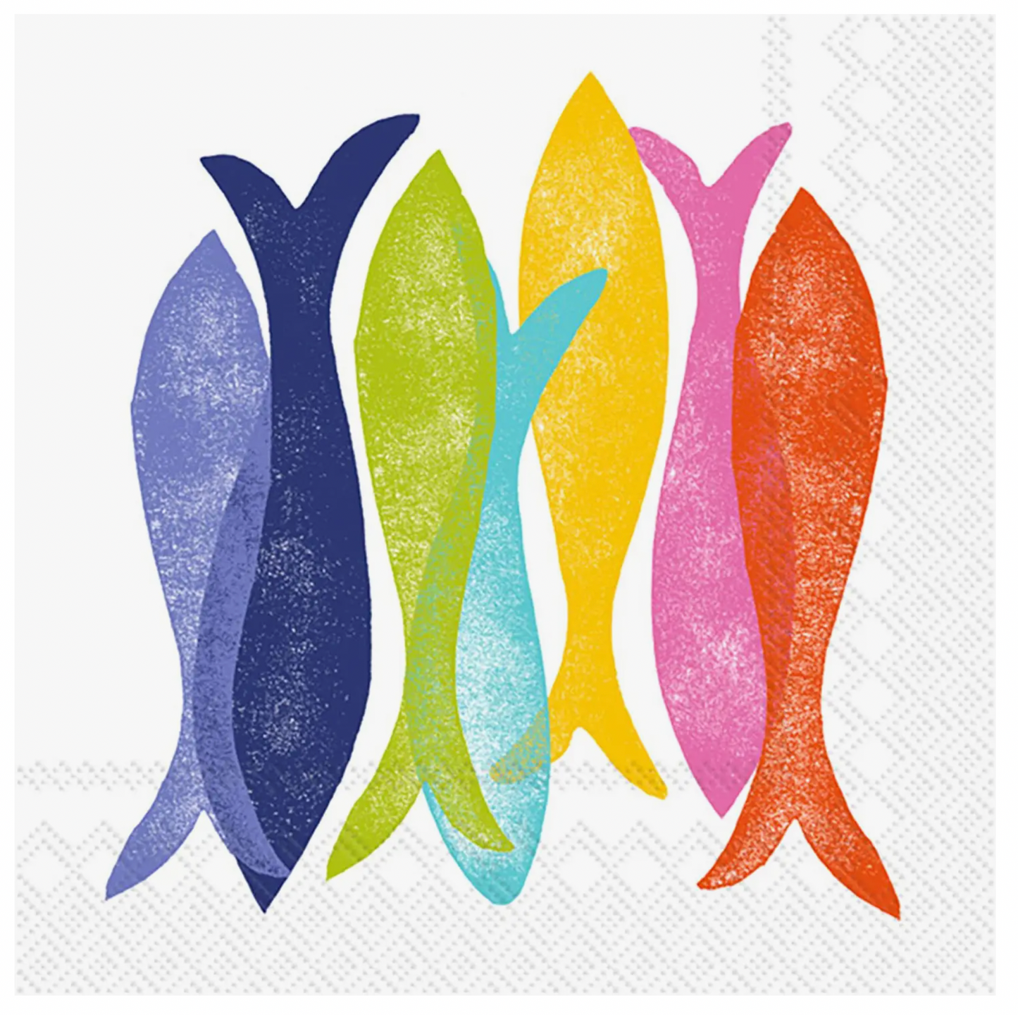 Stamped Fish Cocktail Napkins