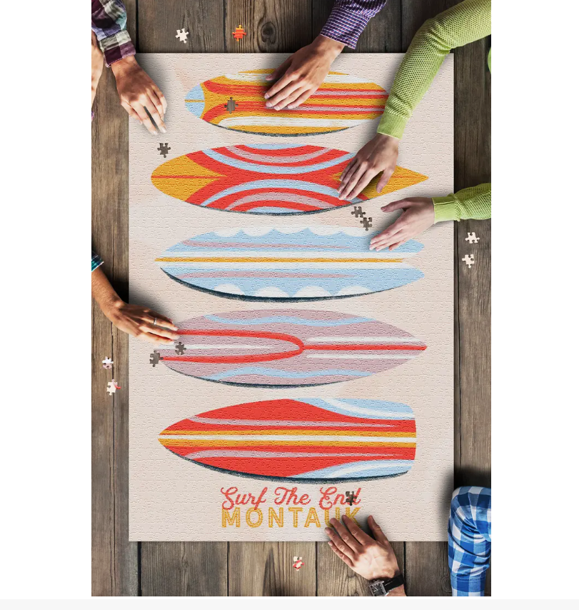 Montauk New York Secret Surf Spot Surfboards Puzzle