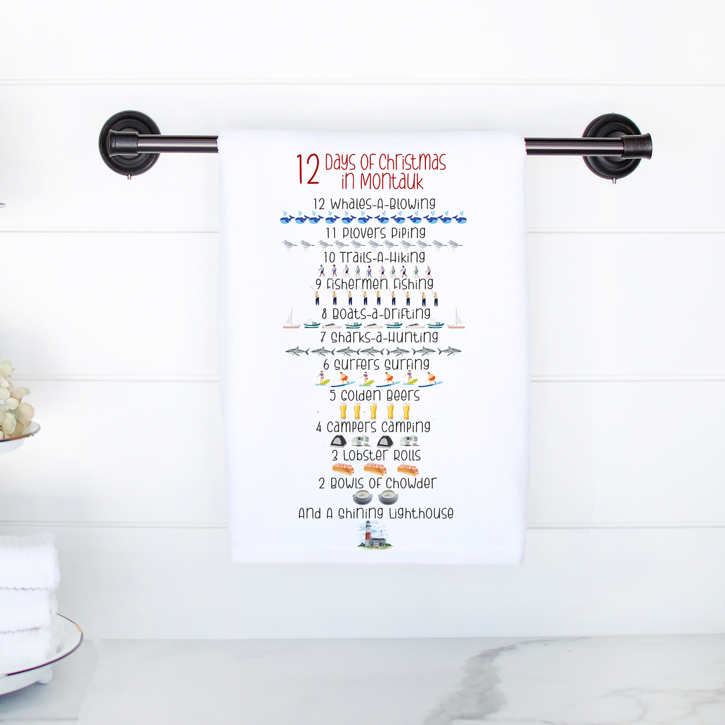 12 Days of Christmas in Montauk Towel - Drifts East
