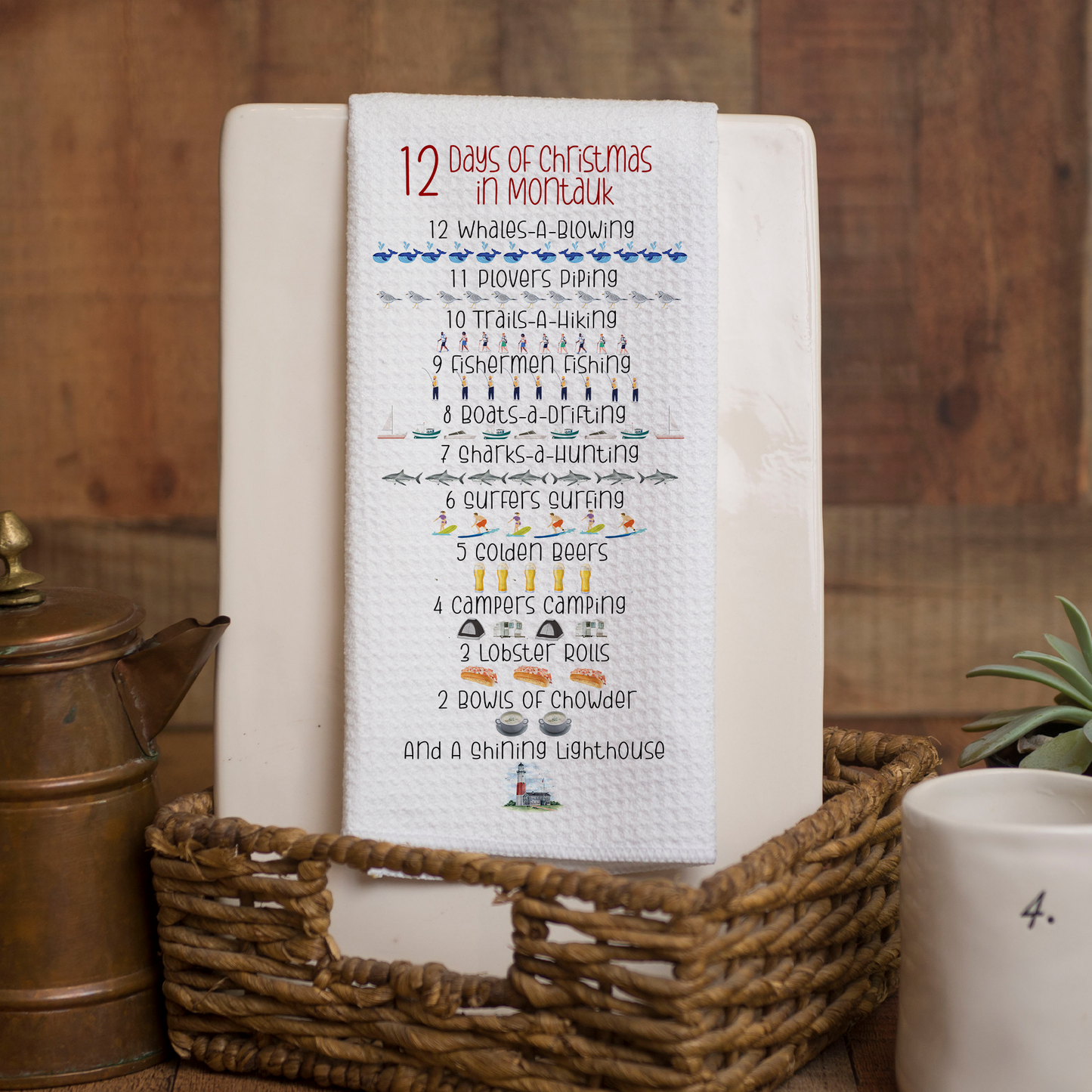 12 Days of Christmas in Montauk Towel - Drifts East