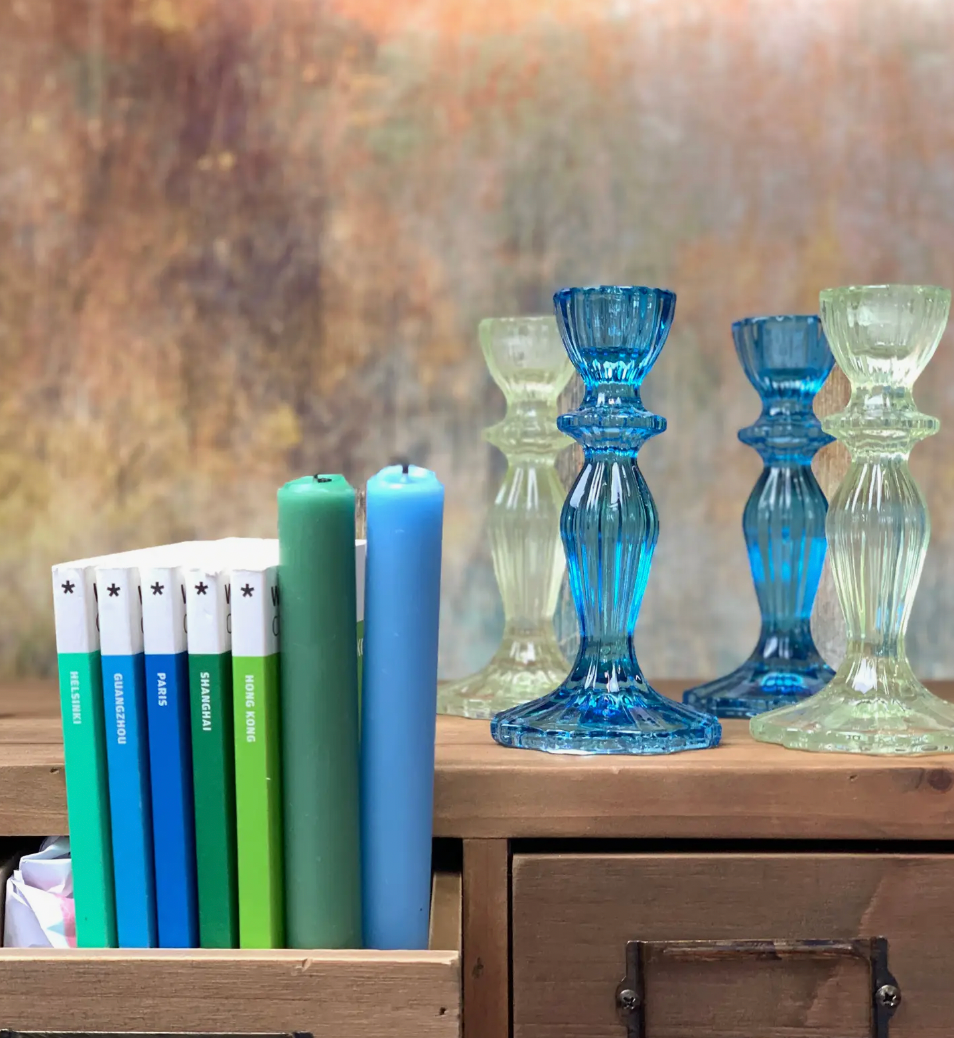 Glass Candlestick Holders - Drifts East