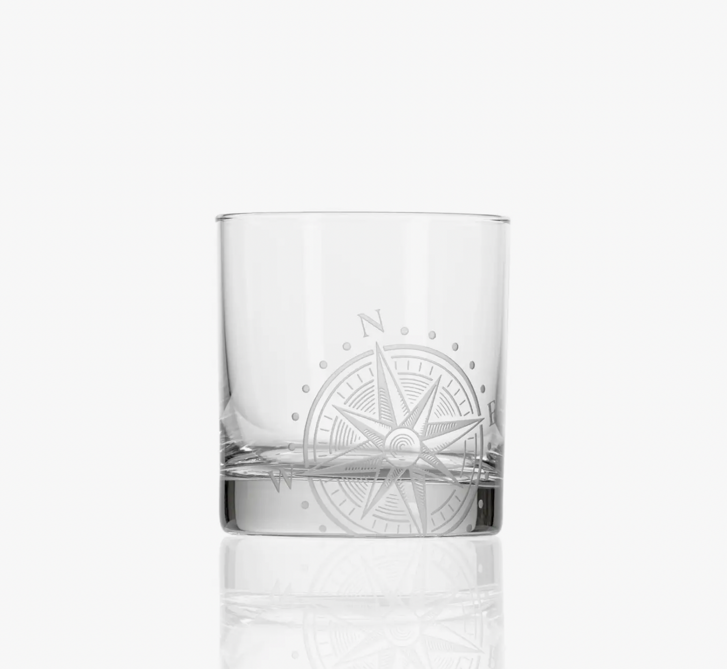 Compass Star on the Rocks Glass - Drifts East