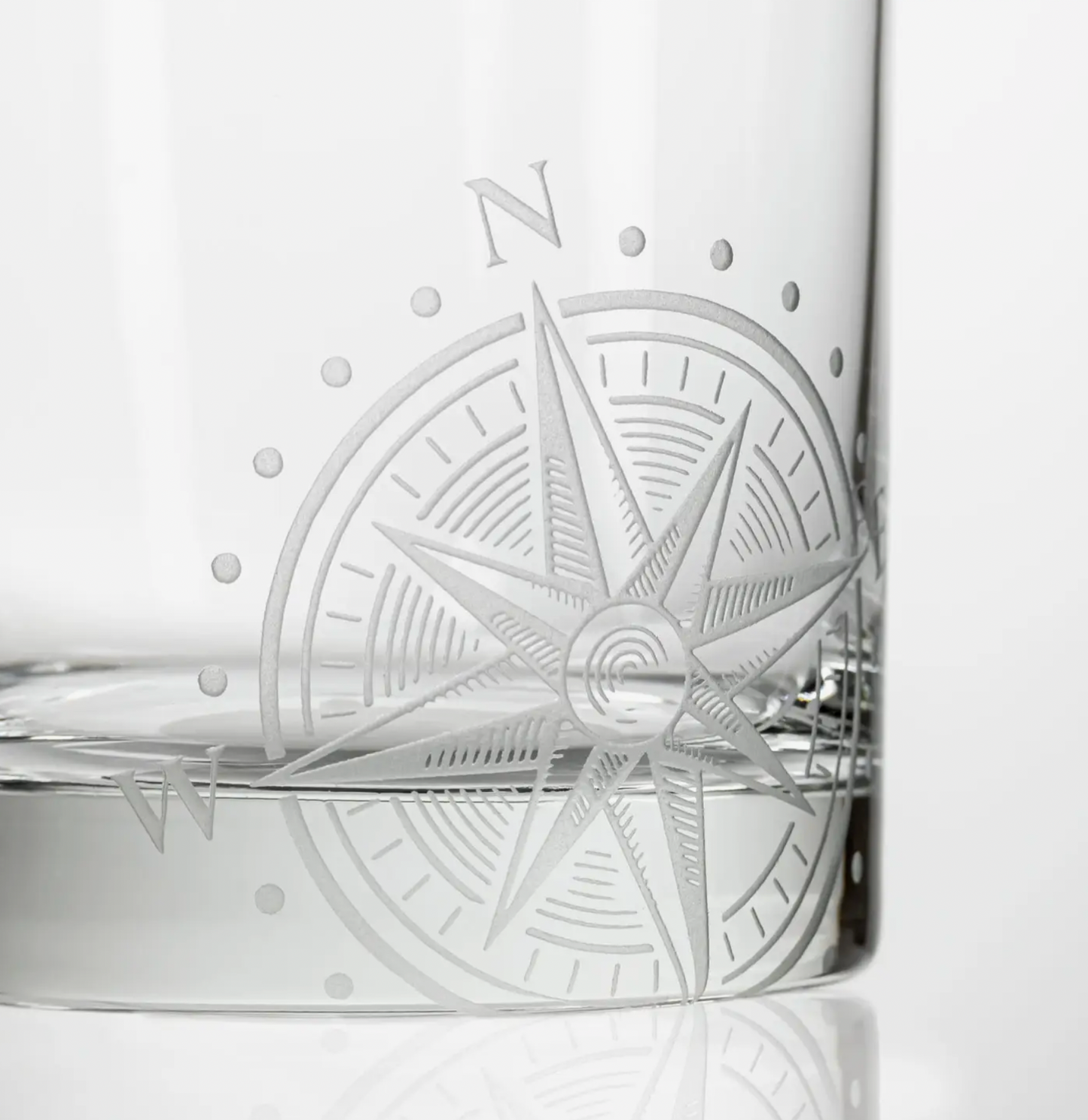 Compass Star on the Rocks Glass - Drifts East
