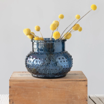 Glass Hobnail Candle Holder/Vase - Drifts East