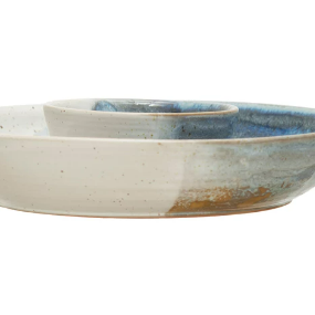 Hand-Painted Stoneware Chip and Dip - Drifts East