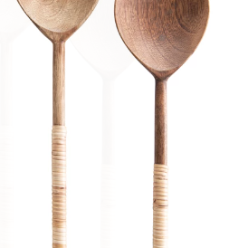 Salad Servers with Wrapped Handles, Set of 2 - Drifts East