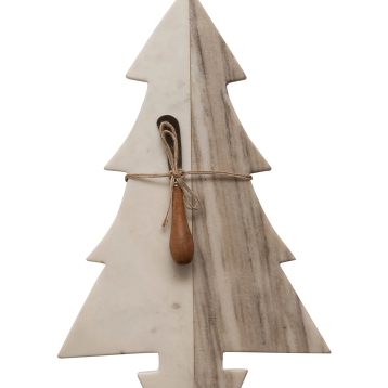 Marble Tree Cheese/Cutting Board with Canape Knife - Drifts East