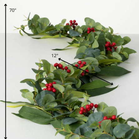 Eucalyptus and Berry Garland - Drifts East