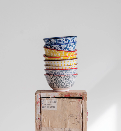 Hand-Stamped Stoneware Pinch Pot - Drifts East