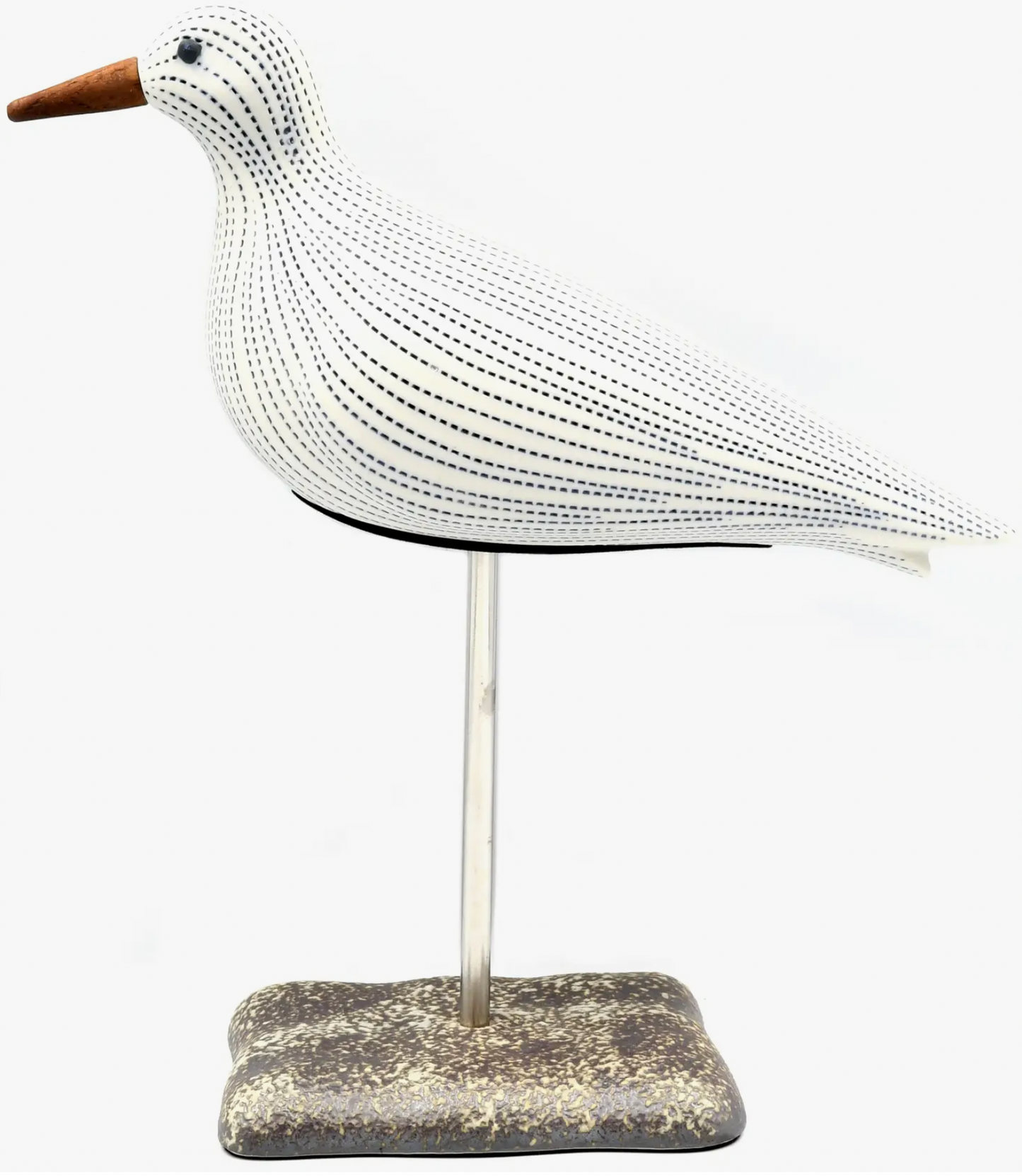 Blue and White Seagull Sculpture