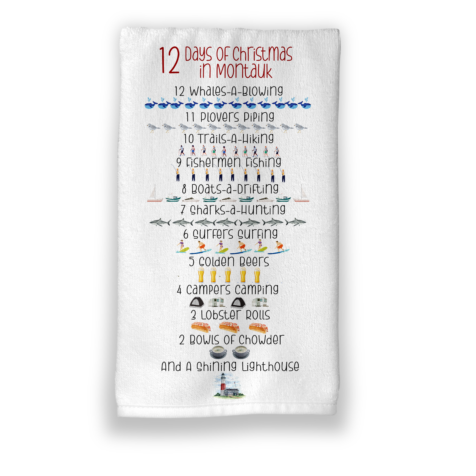 12 Days of Christmas in Montauk Towel - Drifts East