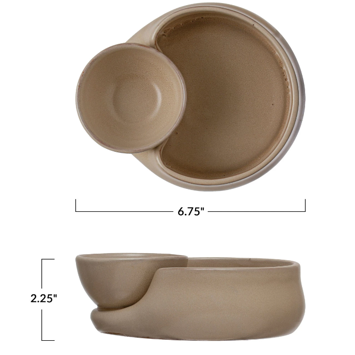 Stoneware Cracker & Soup Bowl, Reactive Glaze - Drifts East