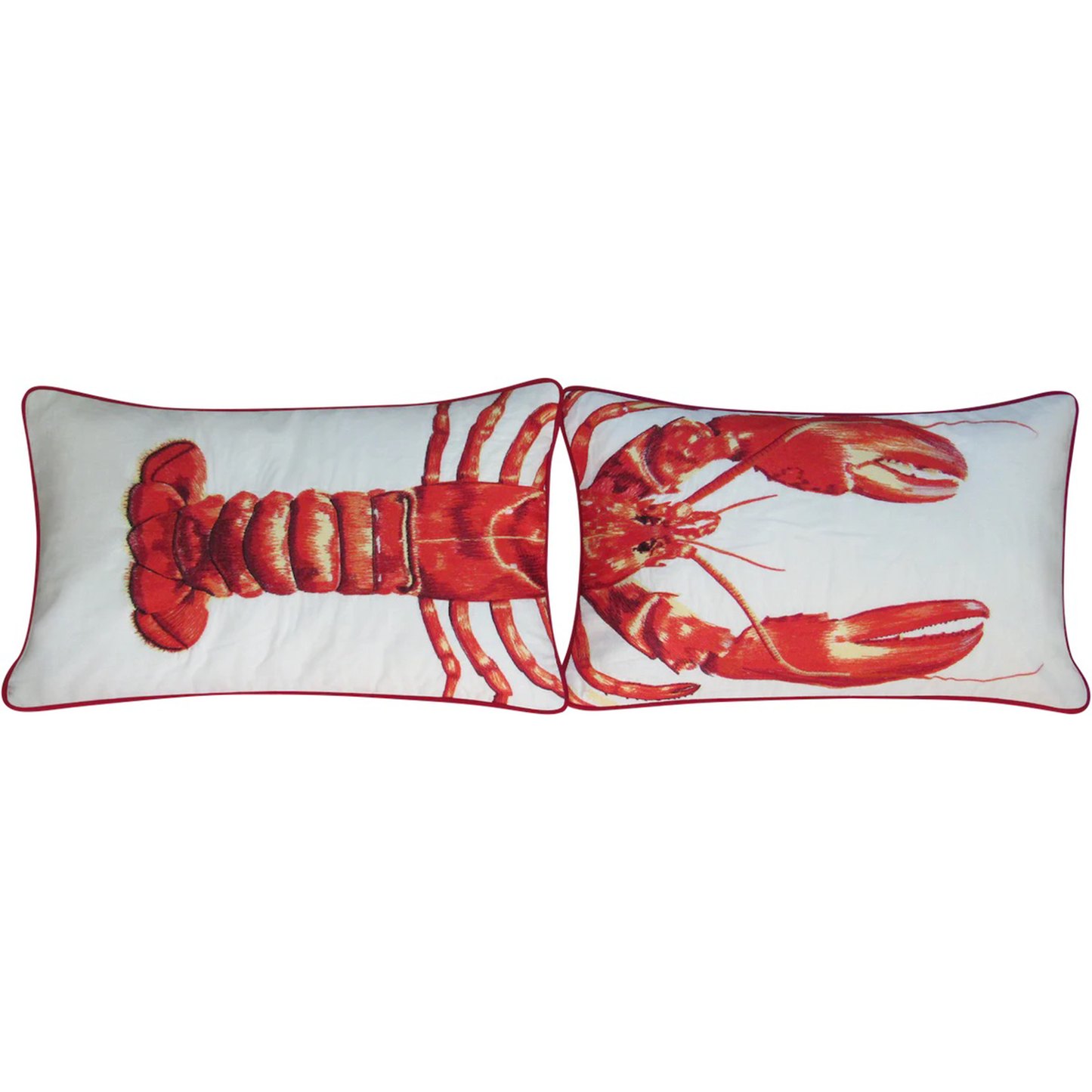 Embroidered Double Lobster Pillow Set