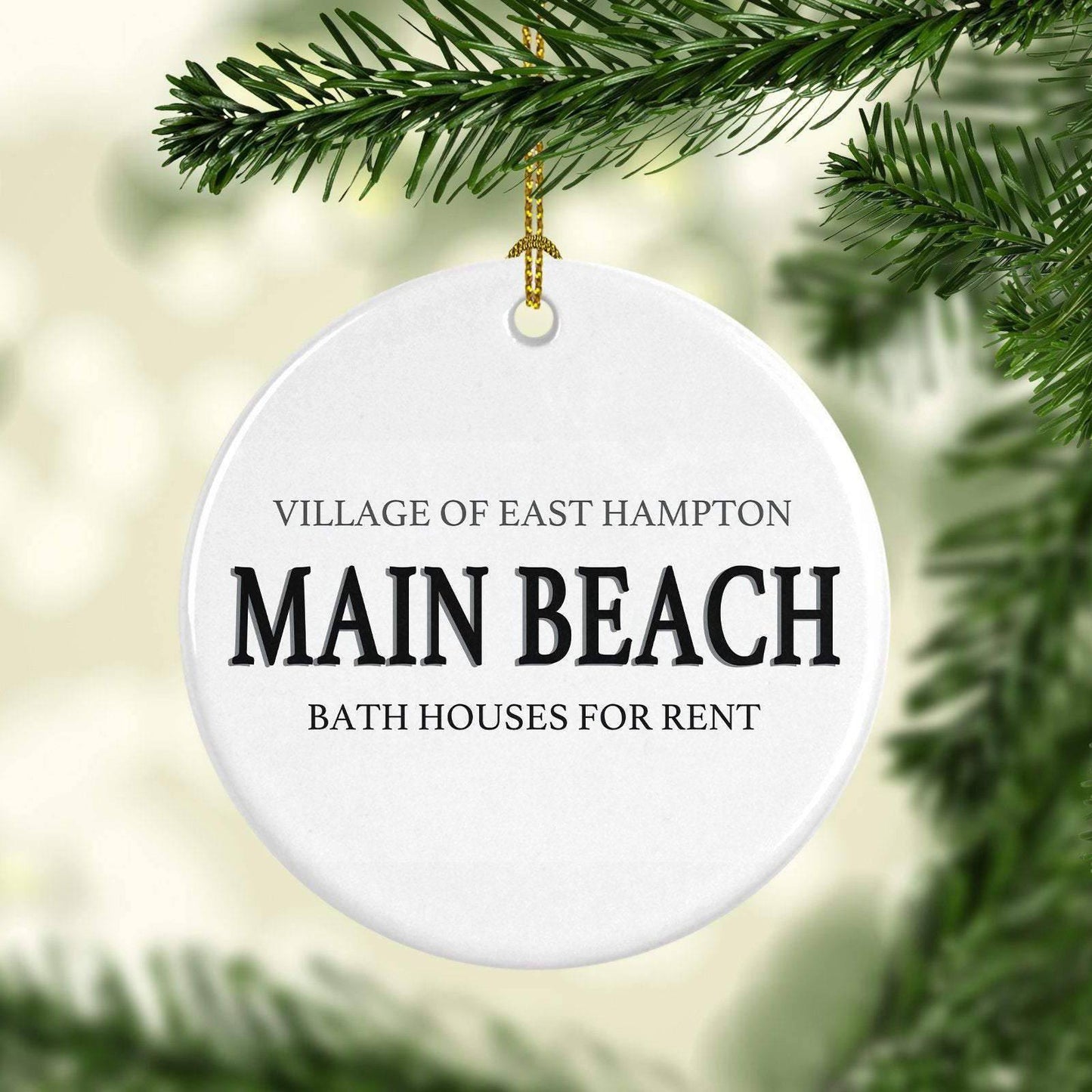 East Hampton Main Beach Ornament - Globally Crafted
