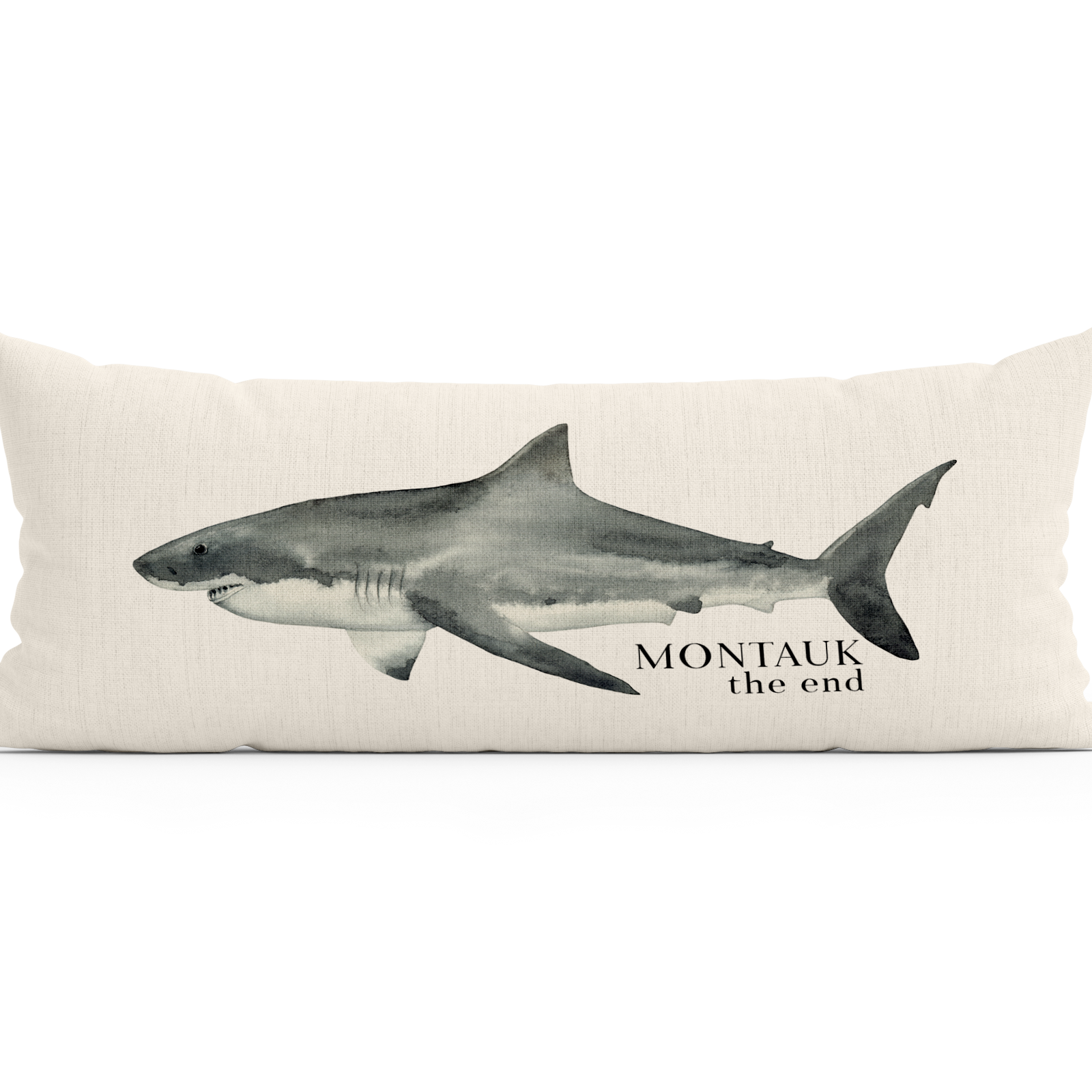 Montauk The End Shark Pillow - Drifts East