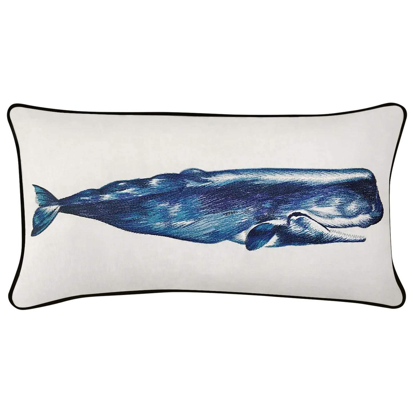 Embroidered Whale Pillow